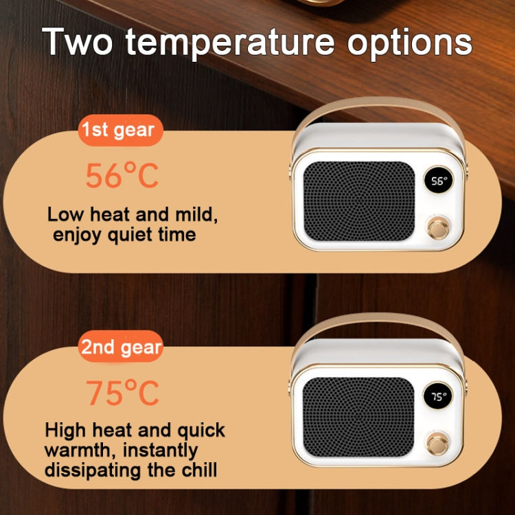 1200W Electric Heater Winter Hand Warmer with Screen Display,EU Plug(Mint Green) - Electric Heaters by PMC TechLife | Online Shopping South Africa | PMC TechLife | Buy Now Pay Later Mobicred