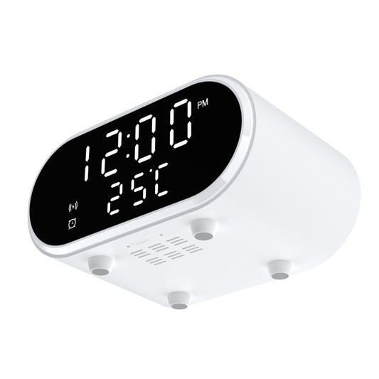 15W LED Mirror Wireless Charger Desktop Multifunctional Mini Clock(White) - Wireless Charger by PMC Jewellery | Online Shopping South Africa | PMC Jewellery | Buy Now Pay Later Mobicred