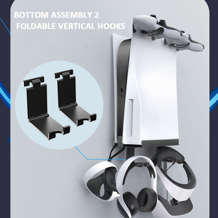 For PS5 Console iplay Wall-mounted Bracket Can Store Controllers/VR Glasses/Headphones(Black) - free shipping - PMC TechLife - Order now!