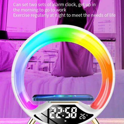 S528 Multifunctional Wireless Charging Bluetooth Speaker with RGB Light & White Noise & Simulated Sunrise(White) - Desktop Speaker by PMC Jewellery | Online Shopping South Africa | PMC Jewellery | Buy Now Pay Later Mobicred