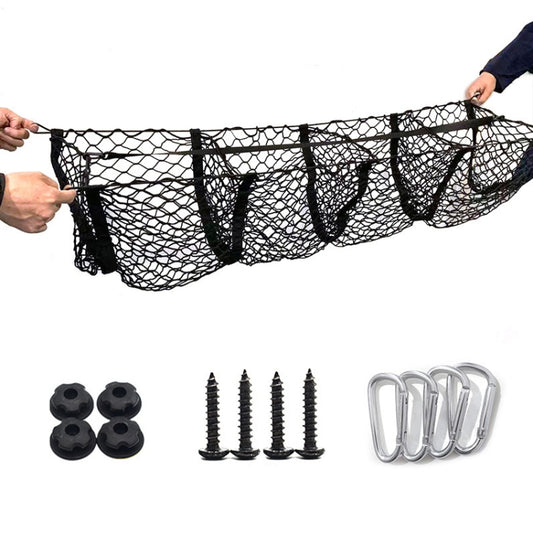 Pickup Truck Three-dimensional Net Bag Off-road Vehicle Trunk Luggage Net Bag, Size: 110x30cm(Four Pocket) - Stowing Tidying by PMC Jewellery | Online Shopping South Africa | PMC Jewellery | Buy Now Pay Later Mobicred