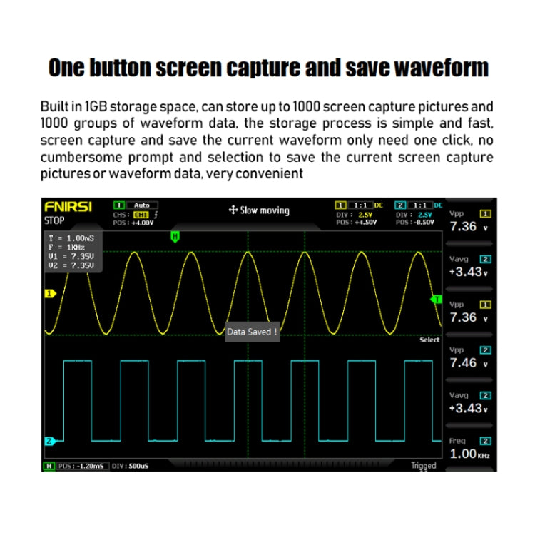 FNIRSI 2 In 1 Dual-Channel 100M Bandwidth Digital Oscilloscope 1GS Sampling Signal Generator, EU Plug 1014D - Digital Multimeter by FNIRSI | Online Shopping South Africa | PMC Jewellery | Buy Now Pay Later Mobicred