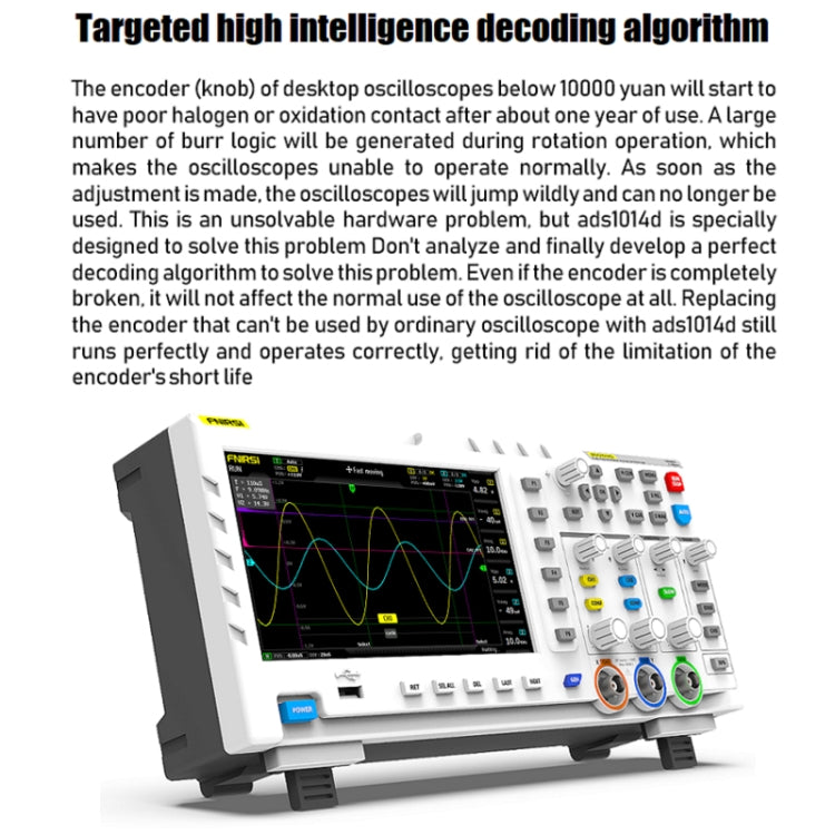 FNIRSI 2 In 1 Dual-Channel 100M Bandwidth Digital Oscilloscope 1GS Sampling Signal Generator, EU Plug 1014D - Digital Multimeter by FNIRSI | Online Shopping South Africa | PMC Jewellery | Buy Now Pay Later Mobicred