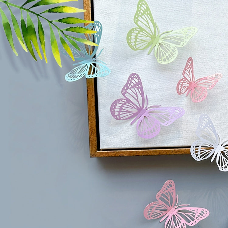 12pcs /Set 3D Simulation Skeleton Butterfly Stickers Home Background Wall Decoration Art Wall Stickers, Type: A Type Blue - Ornaments by PMC Jewellery | Online Shopping South Africa | PMC Jewellery