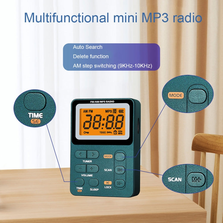 SH-01M Mini Portable Multifunctional Digital Display Two-Channel Radio, Size: JPN Version(Silver Gray) - Radio Player by PMC Jewellery | Online Shopping South Africa | PMC Jewellery | Buy Now Pay Later Mobicred