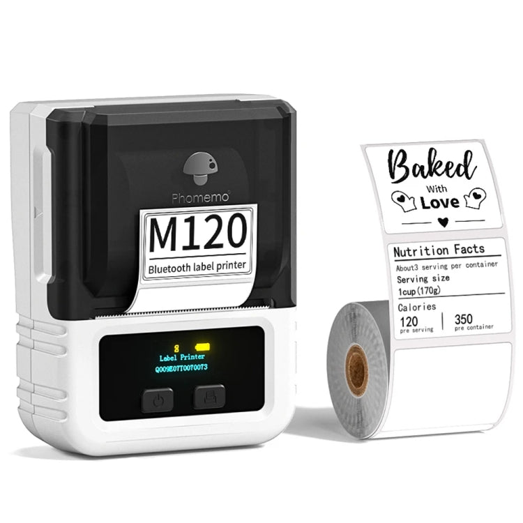 Phomemo M120 Label Maker Barcode Printer Bluetooth Thermal Label Machine(White) - free shipping - PMC TechLife - Order now!