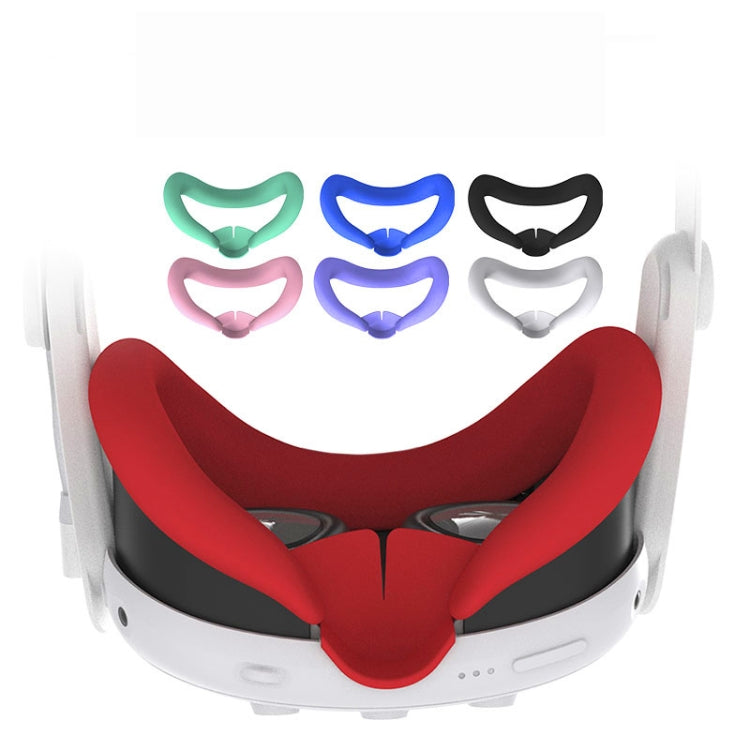 For Meta Quest 3 Silicone Face Cover Eye Mask with Nose Pad(White) - VR Accessories by PMC TechLife | Online Shopping South Africa | PMC TechLife