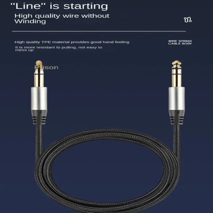 10m Audio Mixing Console Amplifier Drum Connection Cable 6.35MM Male To Male Audio Cable 28AWG OD4.0MM(Silver) - Microphone Audio Cable & Connector by PMC Jewellery | Online Shopping South Africa | PMC Jewellery | Buy Now Pay Later Mobicred