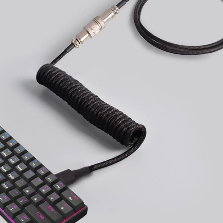 USB-C/Type-C  Mechanical Keyboard Wire Computer Aviation Connector,Cable Length: 3m(Black) - Other by PMC TechLife | Online Shopping South Africa | PMC TechLife | Buy Now Pay Later Mobicred