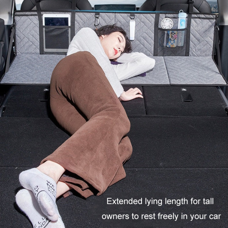 Car Camping Bed Folding Board SUV Rear Row Extension Board For Tesla, Color: Gray Embossed - Seat Accessories by PMC Jewellery | Online Shopping South Africa | PMC Jewellery | Buy Now Pay Later Mobicred