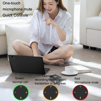 Lenovo Thinkplus MCP01 Intelligent Video Conference Omnidirectional Microphone Sound Portable Bluetooth Microphone Speaker(Black) - Microphone by Lenovo | Online Shopping South Africa | PMC Jewellery | Buy Now Pay Later Mobicred