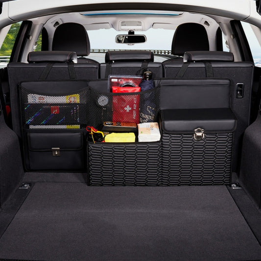 Car Multi-function Leather Trunk Foldable Storage Box(Black) - Stowing Tidying by PMC Jewellery | Online Shopping South Africa | PMC Jewellery | Buy Now Pay Later Mobicred