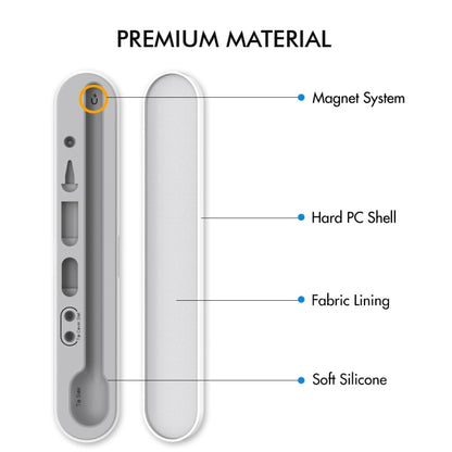 AahStyle PT121 For Apple Pencil 1 / 2 Magnetic Storage Convenient Pen Box(Gray) - Pencil Accessories by AahStyle | Online Shopping South Africa | PMC Jewellery | Buy Now Pay Later Mobicred