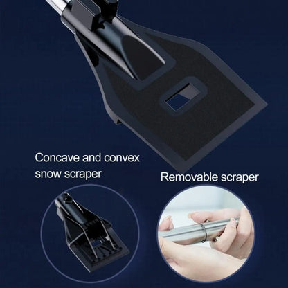 3-in-1 Car Snow Shovel Brush Kit Stainless Steel Retractable Ice Scraper(Silver) - Ice Scraper by PMC Jewellery | Online Shopping South Africa | PMC Jewellery | Buy Now Pay Later Mobicred