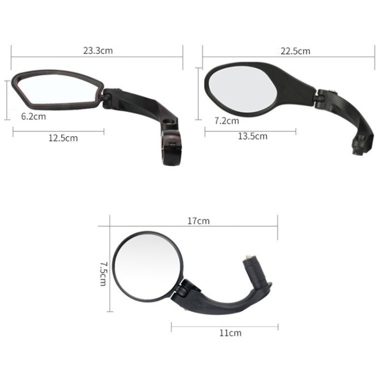 Motorcycle Wide View Rear View Mirror Bicycle Reflector, Color: Round Left - Side Mirrors by PMC Jewellery | Online Shopping South Africa | PMC Jewellery | Buy Now Pay Later Mobicred