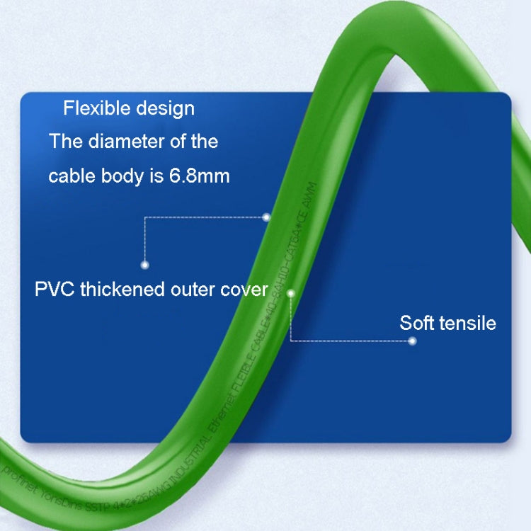 10m CAT6 Double Shielded Gigabit Industrial Cable Vibration-Resistant And Highly Flexible Drag Chain Cable - Lan Cable and Tools by PMC Jewellery | Online Shopping South Africa | PMC Jewellery | Buy Now Pay Later Mobicred