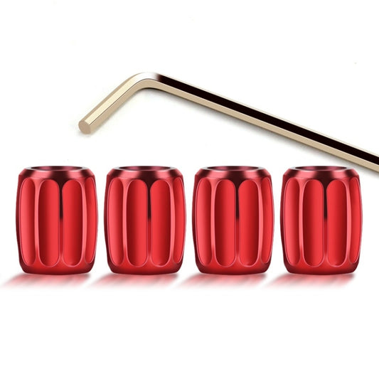 4pcs/set Metal Anti-theft Tyre Core Valve Personalised Conversion Cap, Color: Red - Tire Valve Caps by PMC Jewellery | Online Shopping South Africa | PMC Jewellery | Buy Now Pay Later Mobicred