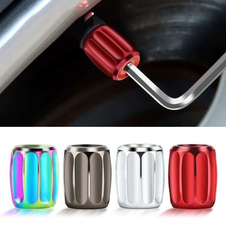 4pcs/set Metal Anti-theft Tyre Core Valve Personalised Conversion Cap, Color: Silver - Tire Valve Caps by PMC Jewellery | Online Shopping South Africa | PMC Jewellery | Buy Now Pay Later Mobicred