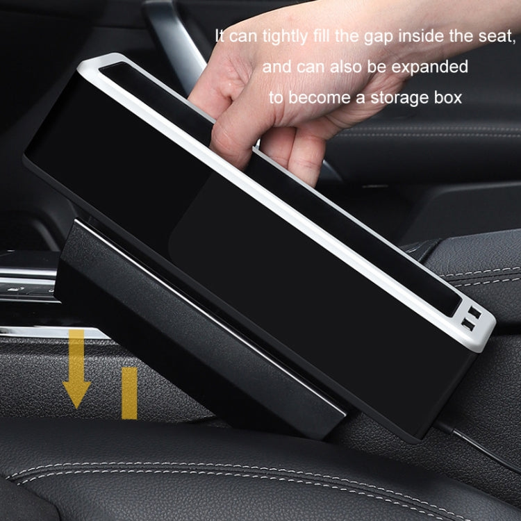 Car Seat Gap Storage Box with 2 USB Charging Port, Color: Co-pilot Gray - Stowing Tidying by PMC Jewellery | Online Shopping South Africa | PMC Jewellery | Buy Now Pay Later Mobicred