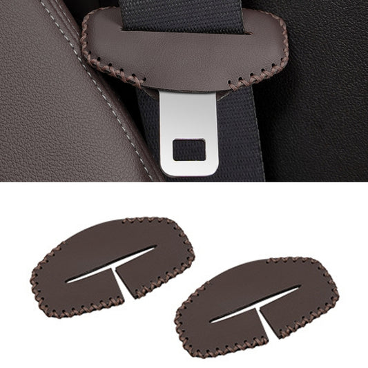 For BMW 1pair Seatbelt Insert Protector Bumper Belt Chuck Decoration(Brown) - Seat Belts & Padding by PMC Jewellery | Online Shopping South Africa | PMC Jewellery | Buy Now Pay Later Mobicred