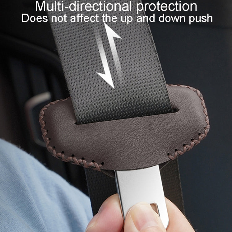 For BMW 1pair Seatbelt Insert Protector Bumper Belt Chuck Decoration(Brown) - Seat Belts & Padding by PMC Jewellery | Online Shopping South Africa | PMC Jewellery | Buy Now Pay Later Mobicred