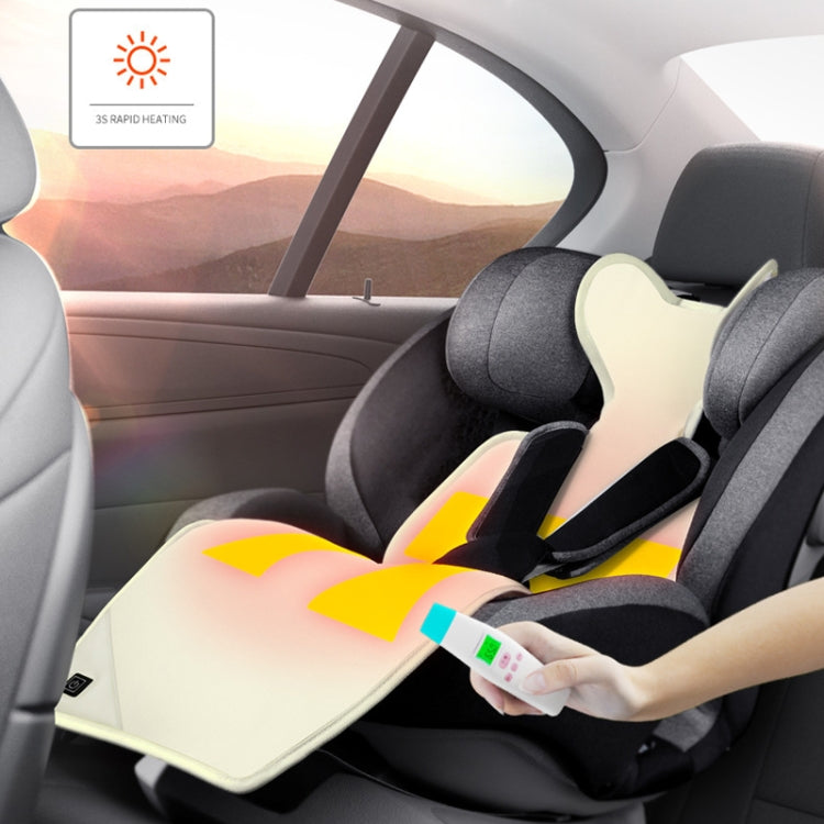 Car USB Heated Seat Cushion Winter Plush Child Seat Pad, Size: 90x32cm(Beige) - Seat Accessories by PMC Jewellery | Online Shopping South Africa | PMC Jewellery | Buy Now Pay Later Mobicred