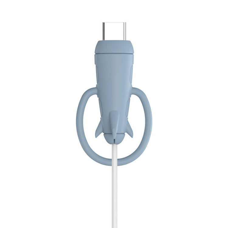 Data Line Protector For IPhone USB Type-C Charger Wire Winder Protection, Spec: Single Head Band Light Blue - Cable Organizer by PMC Jewellery | Online Shopping South Africa | PMC Jewellery | Buy Now Pay Later Mobicred