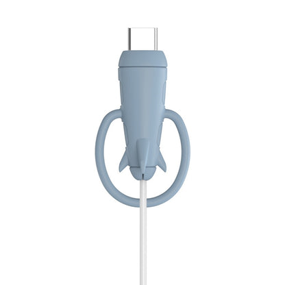 Data Line Protector For IPhone USB Type-C Charger Wire Winder Protection, Spec: Single Head Band Light Blue - Cable Organizer by PMC Jewellery | Online Shopping South Africa | PMC Jewellery | Buy Now Pay Later Mobicred