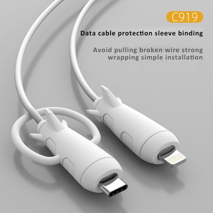 Data Line Protector For IPhone USB Type-C Charger Wire Winder Protection, Spec: Microcephaly +Small Head Band Black - Cable Organizer by PMC Jewellery | Online Shopping South Africa | PMC Jewellery | Buy Now Pay Later Mobicred