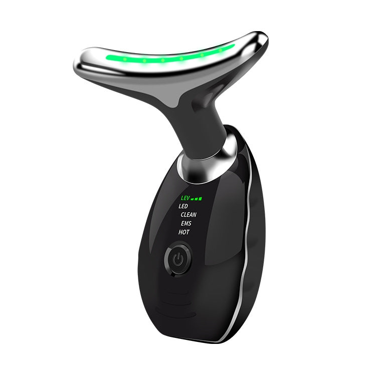 Electrical Neck Beauty Instrument Neck Massager Face Beauty Device, Style: Oval(Black) - free shipping - PMC TechLife - Order now!