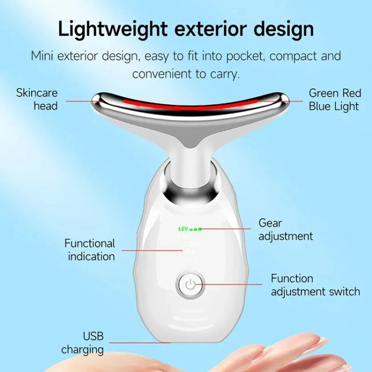 Electrical Neck Beauty Instrument Neck Massager Face Beauty Device, Style: Oval(Red) - free shipping - PMC TechLife - Order now!