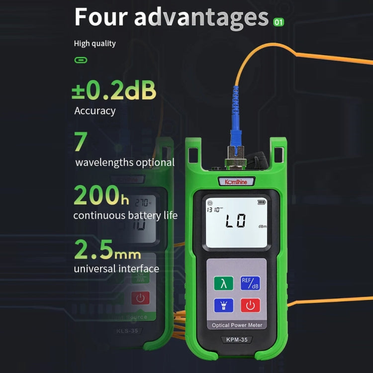 Komshine High-Precision Optical Power Meter Optical Cable Line Tester, Model: KPM-35-C/-50DBM to +26dBM - Fiber Optic Test Pen by Komshine | Online Shopping South Africa | PMC Jewellery | Buy Now Pay Later Mobicred