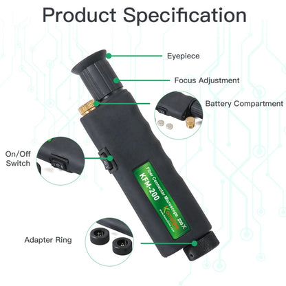 KomShine 200x Handheld Fiber Optic Magnifier Detector(KFM-200) - Fiber Optic Test Pen by KomShine | Online Shopping South Africa | PMC Jewellery | Buy Now Pay Later Mobicred