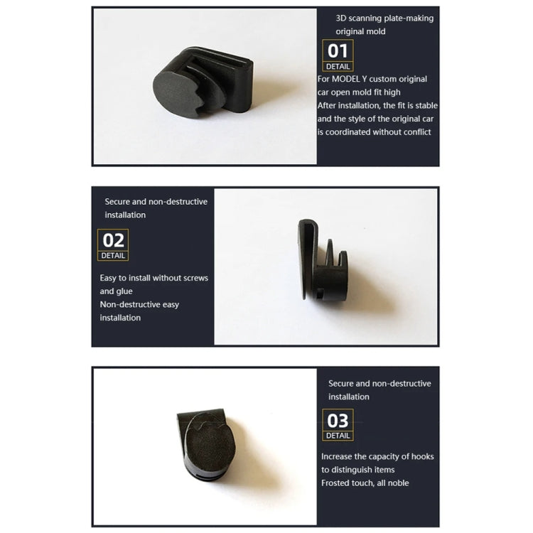 For Tesla Model Y Front Trunk Storage Hook Car Storage Hook Modification Accessories(Black) - Auto Fastener & Clips by PMC TechLife | Online Shopping South Africa | PMC TechLife | Buy Now Pay Later Mobicred