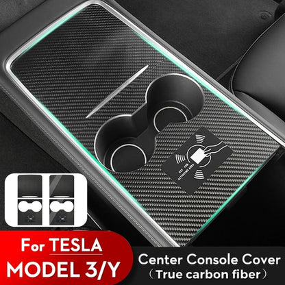 For Tesla Model 3 / Y Carbon Fiber Center Panel Protective Film Anti-Scratch Car Interior(Light) - Car Interior Mouldings by PMC Jewellery | Online Shopping South Africa | PMC Jewellery | Buy Now Pay Later Mobicred