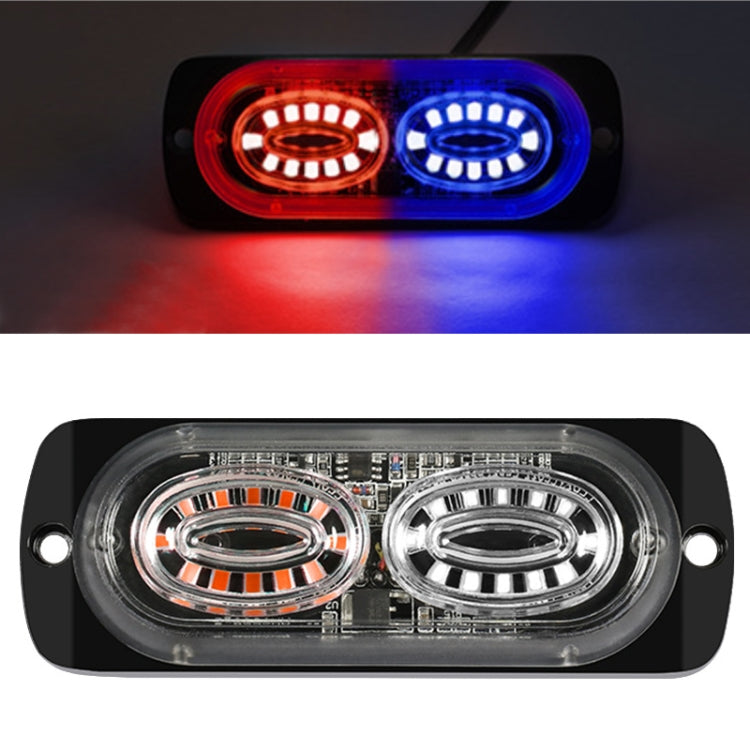 12W Car Side Signal Warning Light 24 LED Strobe Light(Red Blue) - Warning Lights by PMC TechLife | Online Shopping South Africa | PMC TechLife | Buy Now Pay Later Mobicred