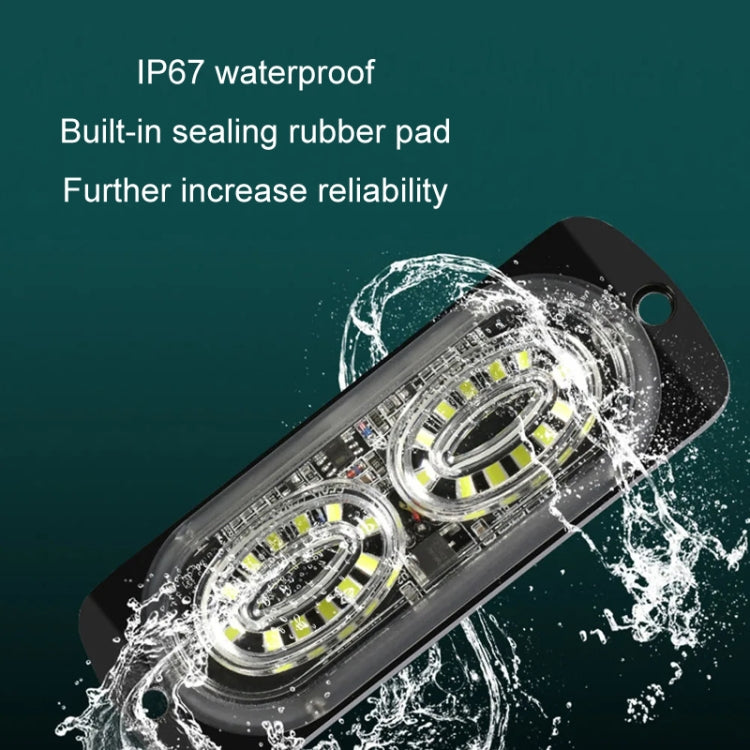 12W Car Side Signal Warning Light 24 LED Strobe Light(Red Blue) - Warning Lights by PMC TechLife | Online Shopping South Africa | PMC TechLife | Buy Now Pay Later Mobicred