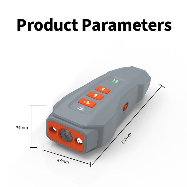 LED Flashing Light Handheld Ultrasonic Bark Arrester Frequency Conversion Dog Training Device(Black+Orange) - Training Aids by PMC Jewellery | Online Shopping South Africa | PMC Jewellery | Buy Now Pay Later Mobicred