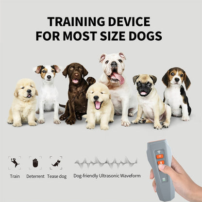 LED Flashing Light Handheld Ultrasonic Bark Arrester Frequency Conversion Dog Training Device(Black+Orange) - Training Aids by PMC Jewellery | Online Shopping South Africa | PMC Jewellery | Buy Now Pay Later Mobicred