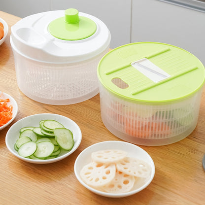 Multifunctional Vegetable Dehydrator Large Capacity Kitchen Drain Basket Household Grater Slicer(Green) - Filters by PMC Jewellery | Online Shopping South Africa | PMC Jewellery | Buy Now Pay Later Mobicred