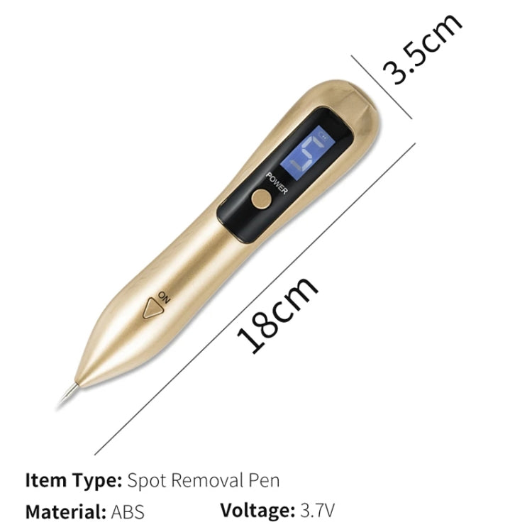 9 Gears Mole Spotting Pen LCD Home Laser Mole Spot Sweeping Beauty Instrument Without Shoot Light(Gold) - free shipping - PMC TechLife - Order now!