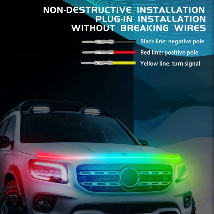 Car LED Streamer Phantom Running Lights Voice-Controlled Rhythmic Atmosphere Light With Turn Signals, Length: G15 1.8m APP - Running Lights by PMC Jewellery | Online Shopping South Africa | PMC Jewellery | Buy Now Pay Later Mobicred