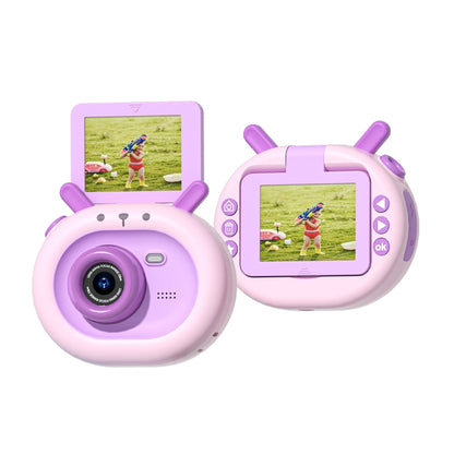 S2 2.4-Inch 180-Degree Flip-Screen 1080P HD Cartoon Children Digital Camera With Stand(Violet) - Children Cameras by PMC Jewellery | Online Shopping South Africa | PMC Jewellery | Buy Now Pay Later Mobicred