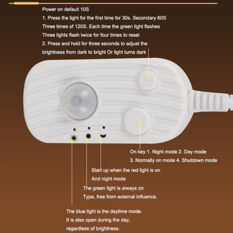 2m LED Body Sensor Flexible Light Strip Smart Sensor USB Light Strip(Warm White) - Sensor LED Lights by PMC TechLife | Online Shopping South Africa | PMC TechLife | Buy Now Pay Later Mobicred