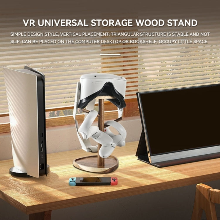 Hiblok VR Helmet Wooden Storage Rack Desktop Display Stand for Quest 2 / Pico 3 / Pico 4(Acacia) - VR Accessories by Hiblok | Online Shopping South Africa | PMC Jewellery | Buy Now Pay Later Mobicred