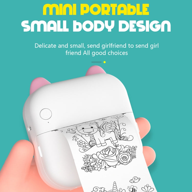 M5 Mini Cartoon Portable Bluetooth Printer Photo Thermal Printer(Pink) - Photo Printers by Huawei | Online Shopping South Africa | PMC TechLife | Buy Now Pay Later Mobicred