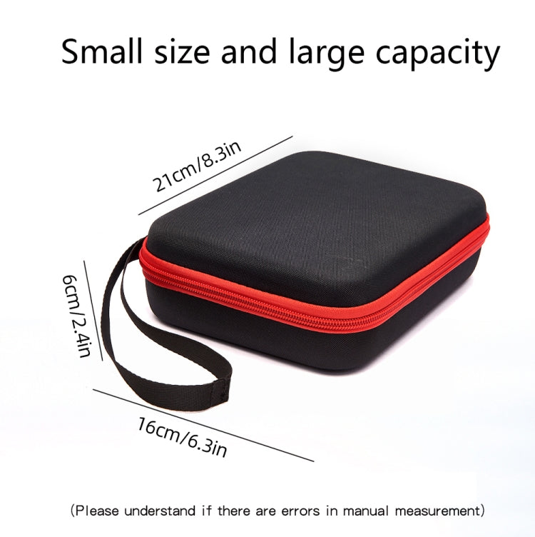 For DJI Osmo Pocket 3 Storage Bag Pocket Camera Handbag(Black Shell Red Inner) - Case & Bags by PMC Jewellery | Online Shopping South Africa | PMC Jewellery | Buy Now Pay Later Mobicred