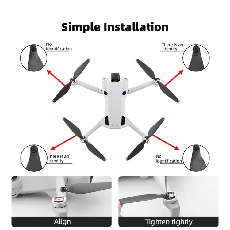 For DJI Mini 4 Pro 2pairs  Drone Propeller Blades 6030F Props Replacement Parts - DIY Propeller by PMC TechLife | Online Shopping South Africa | PMC TechLife