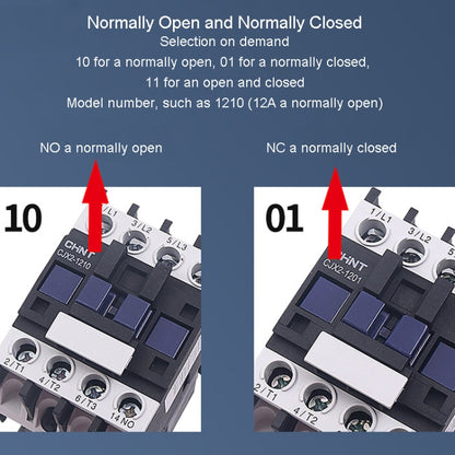 CHNT CJX2-5011 50A 220V Silver Alloy Contacts Multi-Purpose Single-Phase AC Contactor - Relays by CHNT | Online Shopping South Africa | PMC Jewellery | Buy Now Pay Later Mobicred