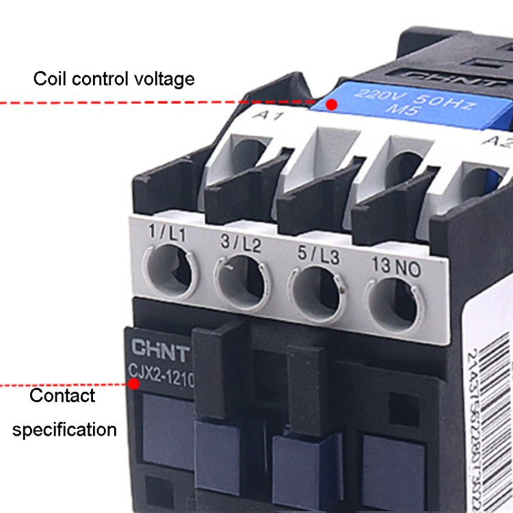 CHNT CJX2-1801 18A 220V Silver Alloy Contacts Multi-Purpose Single-Phase AC Contactor - Relays by CHNT | Online Shopping South Africa | PMC Jewellery | Buy Now Pay Later Mobicred